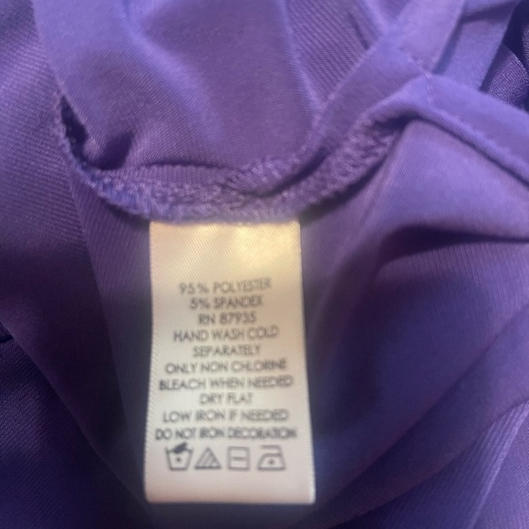 SUSAN GRAVER , Purple Women's Top with Embellished Sleeves - Picture 5 of 6